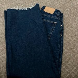 divided / h&m dark washed wide leg jeans